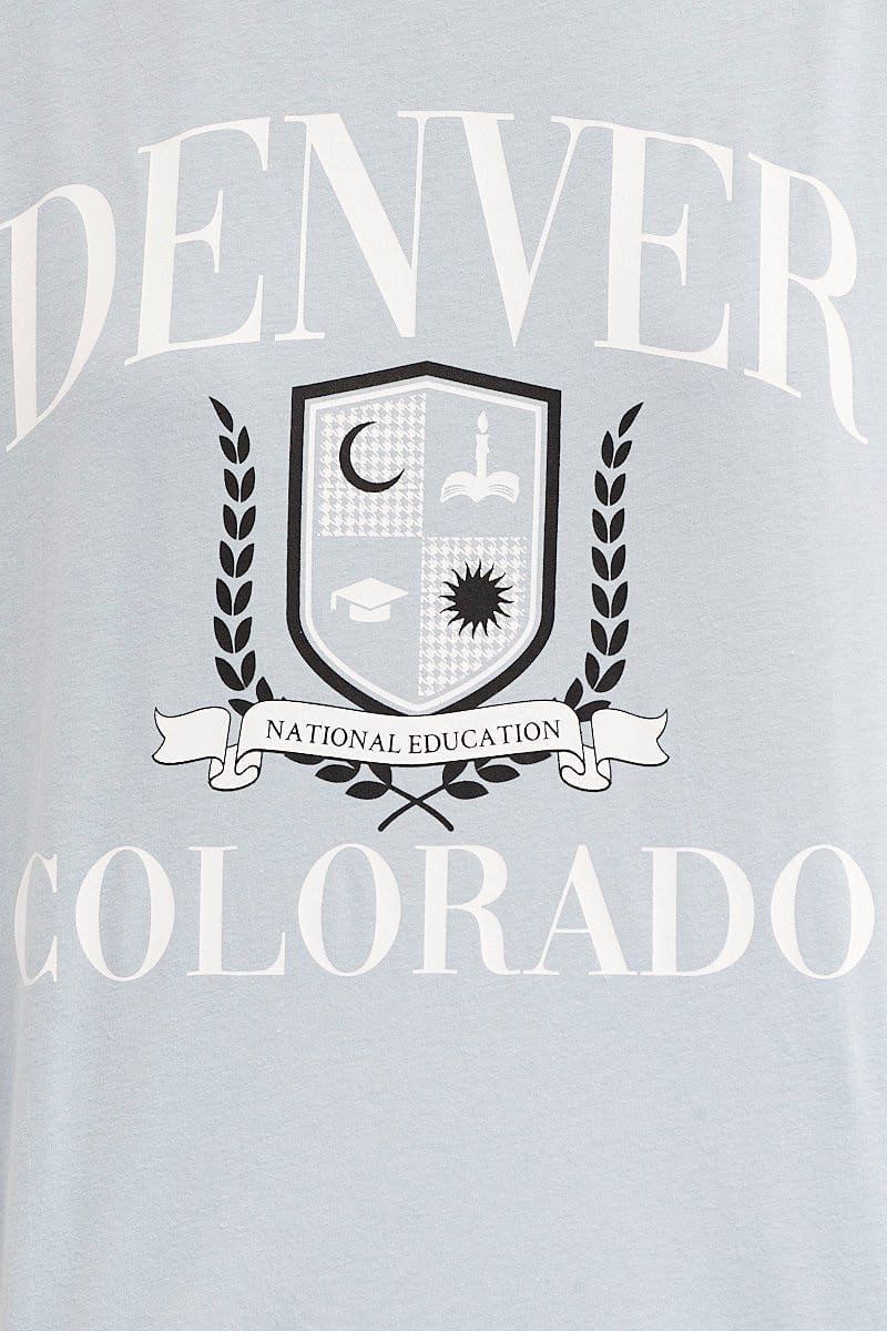 Blue Graphic T Shirt - Image 6