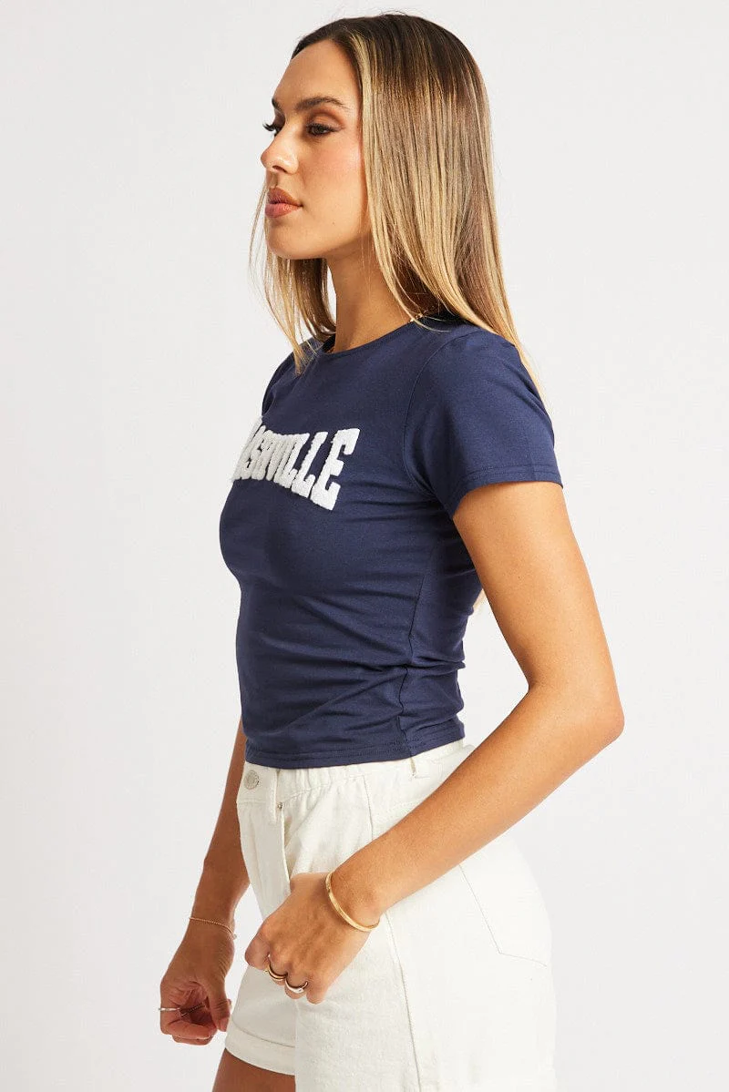 Blue Graphic Tee Short Sleeve - Image 4