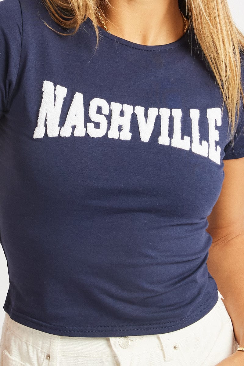 Blue Graphic Tee Short Sleeve - Image 6