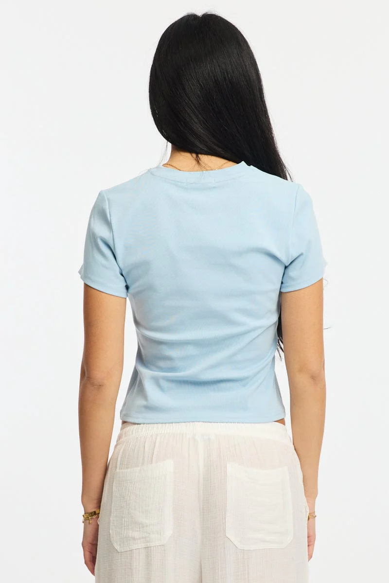 Blue Graphic Tee Short Sleeve - Image 4