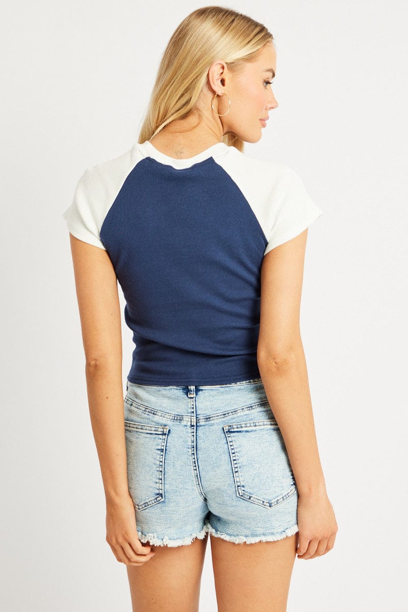 Blue Graphic Tee Short Sleeve - Image 5