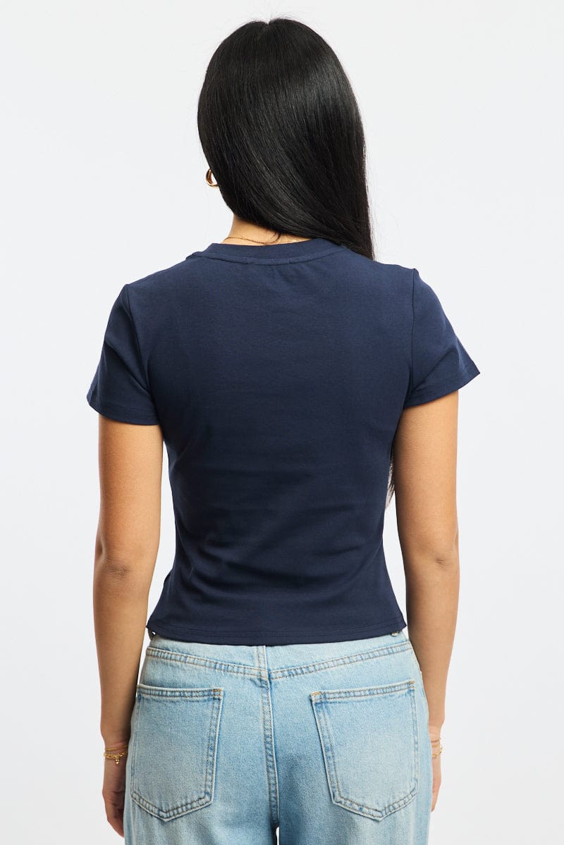 Blue Graphic Tee Short Sleeve - Image 4