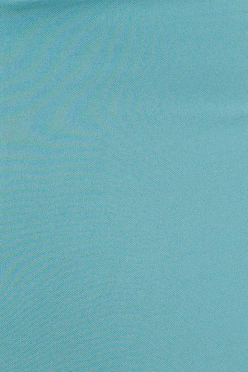 Blue Mini Ponte Skirt - Image 8