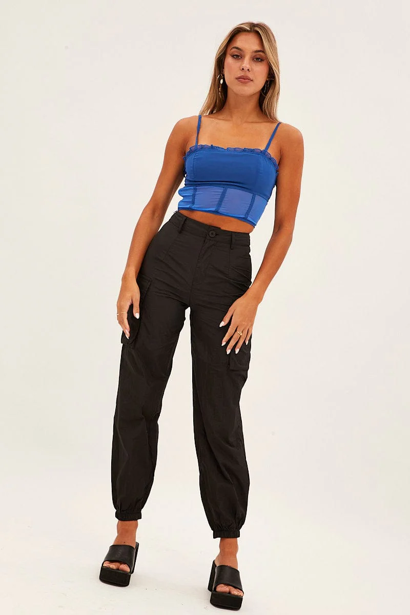 Blue Sleeveless Cami Top - Image 2