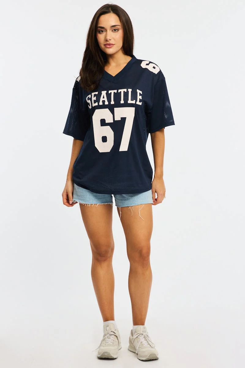 Blue Sport Tee Short Sleeve - Image 2