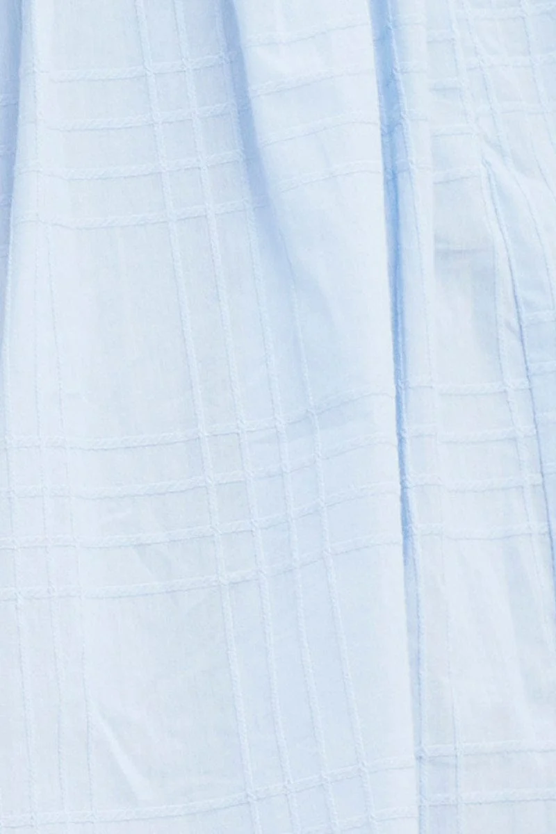 Blue Square Neck Skater Dress - Image 6