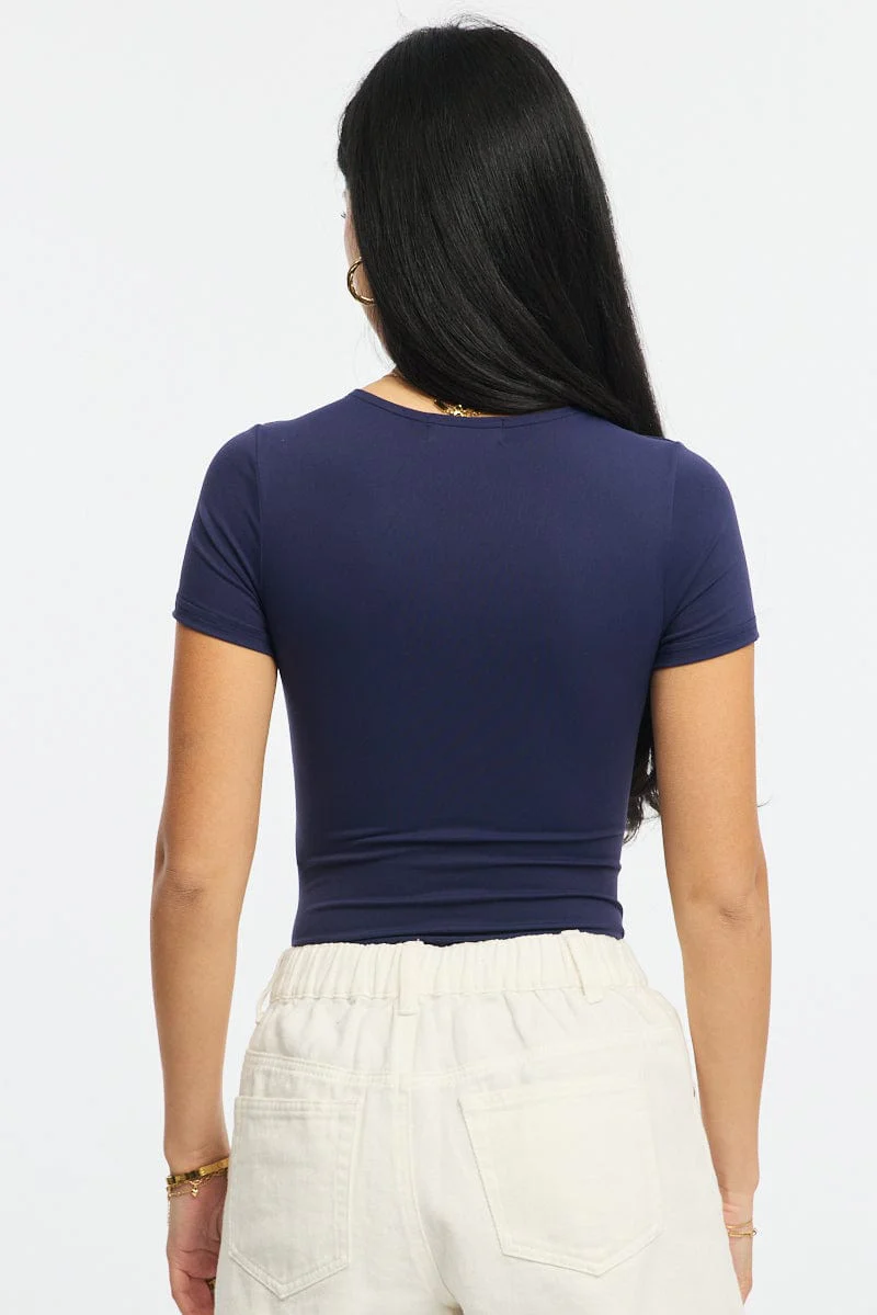 Blue Supersoft Bodysuit Short Sleeve - Image 5