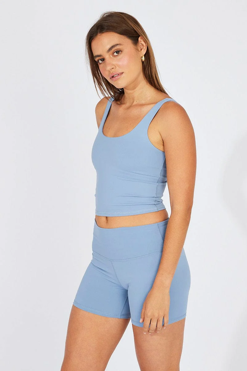 Blue Tank Top Scoop Neck - Image 4