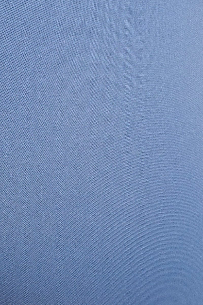 Blue Tank Top Sleeveless V Neck - Image 6