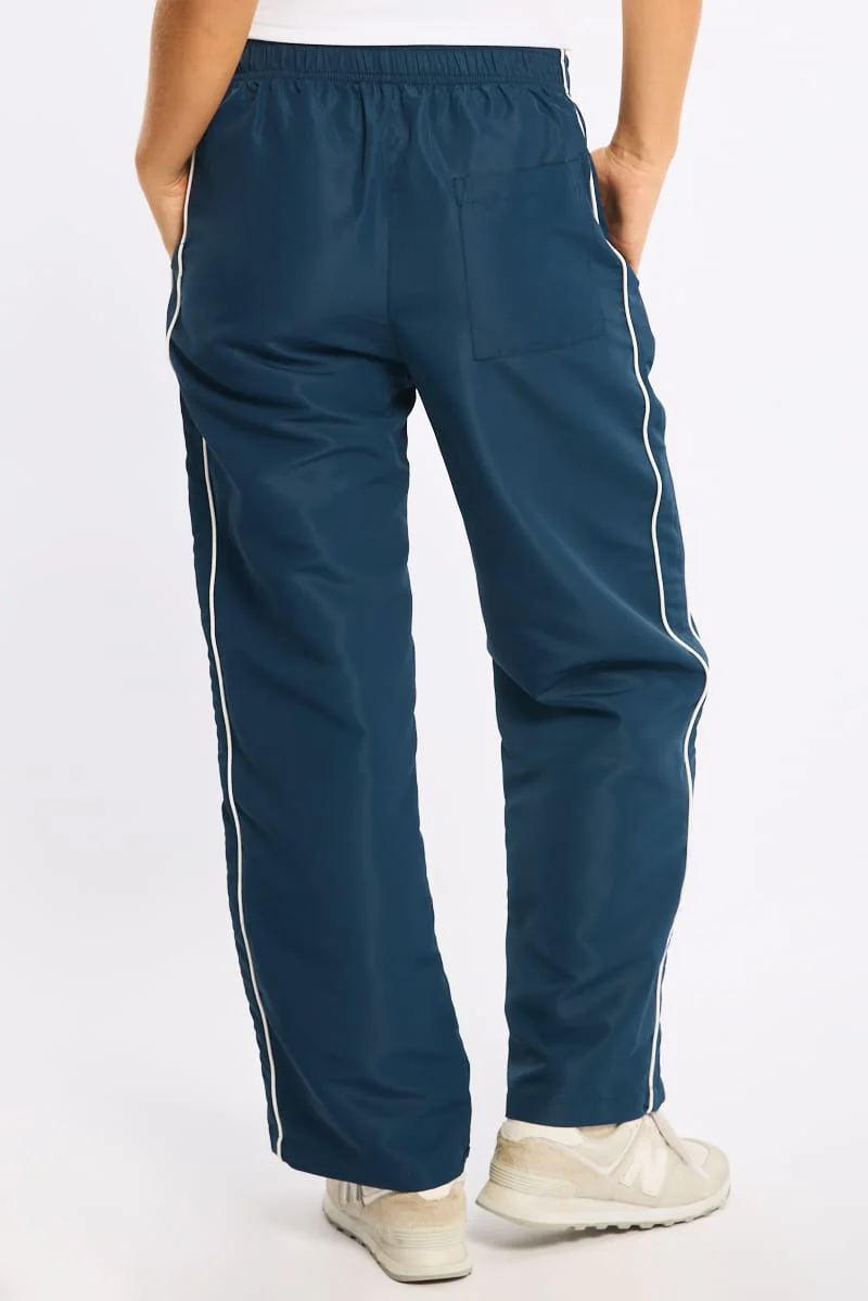 Blue Track Pants Wide Leg - Image 5