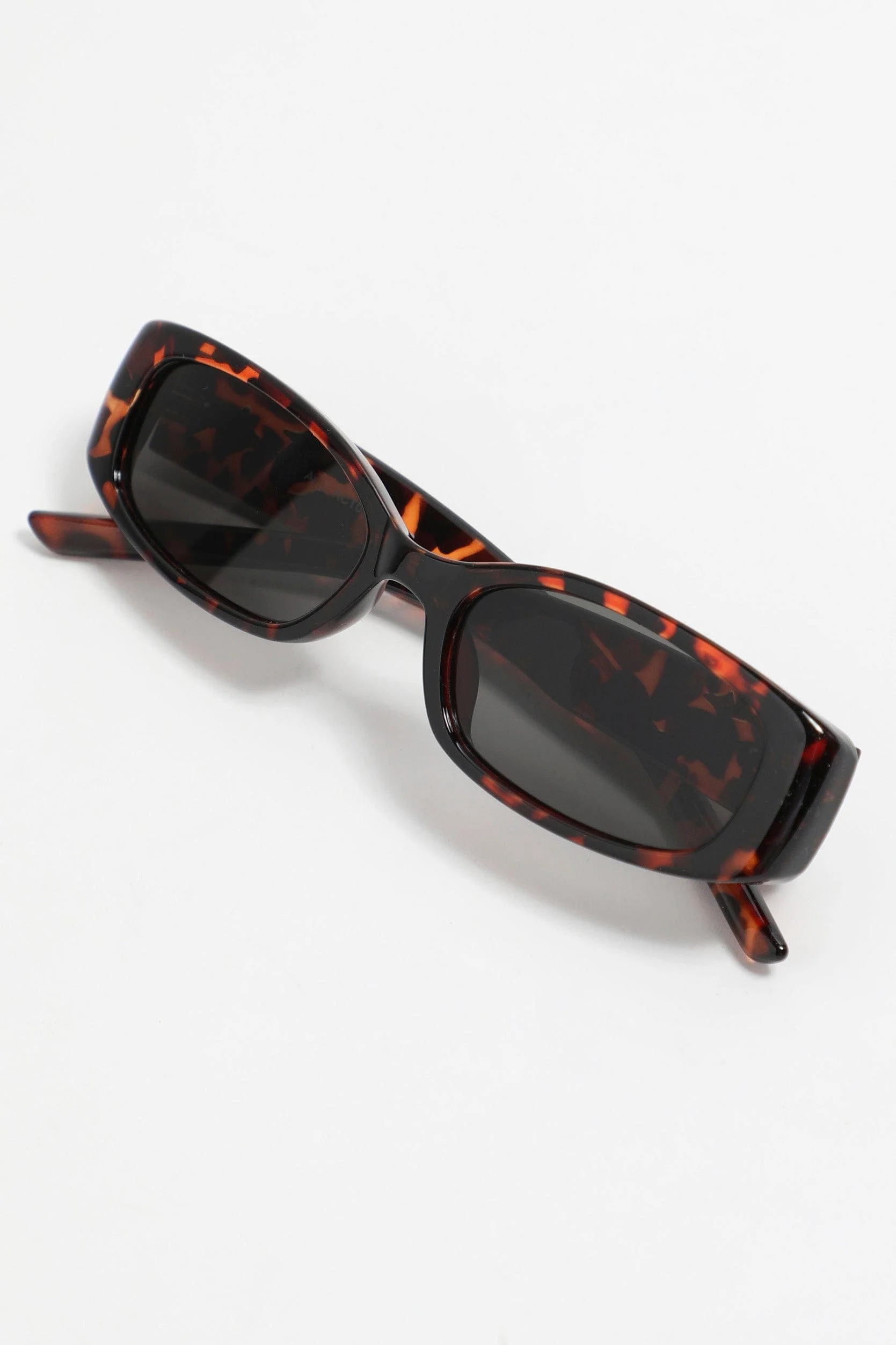 Brown Animal Print Square Sunglasses - Image 2