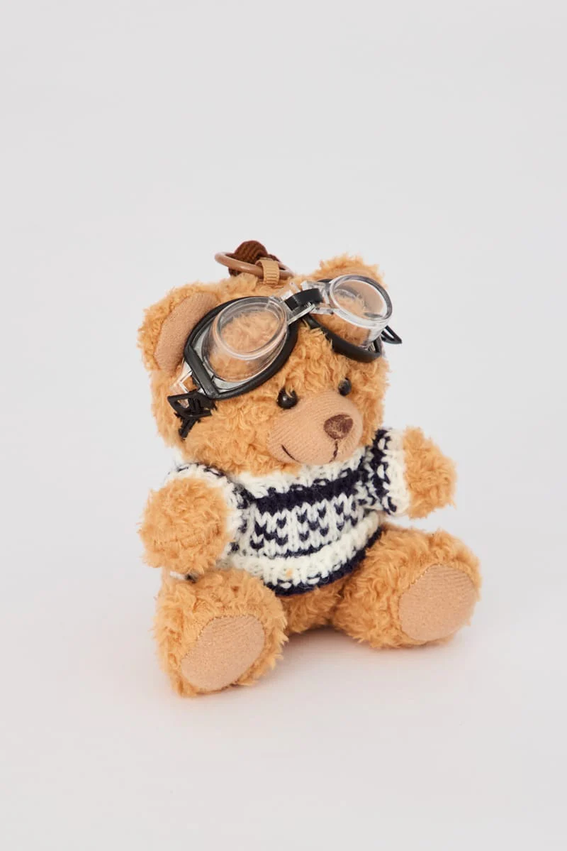 Brown Bear Keyring Bag Charm - Image 3