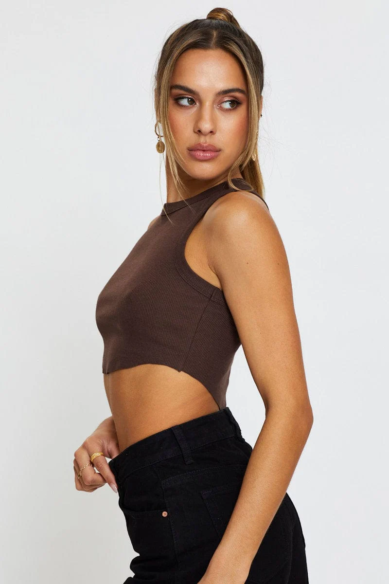 Brown Crop Top - Image 4