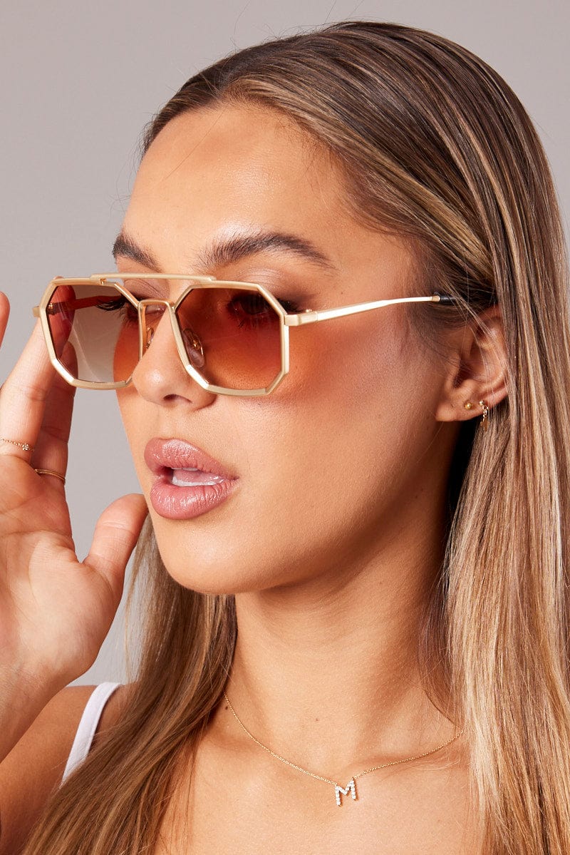 Brown Fashion Sunglasses