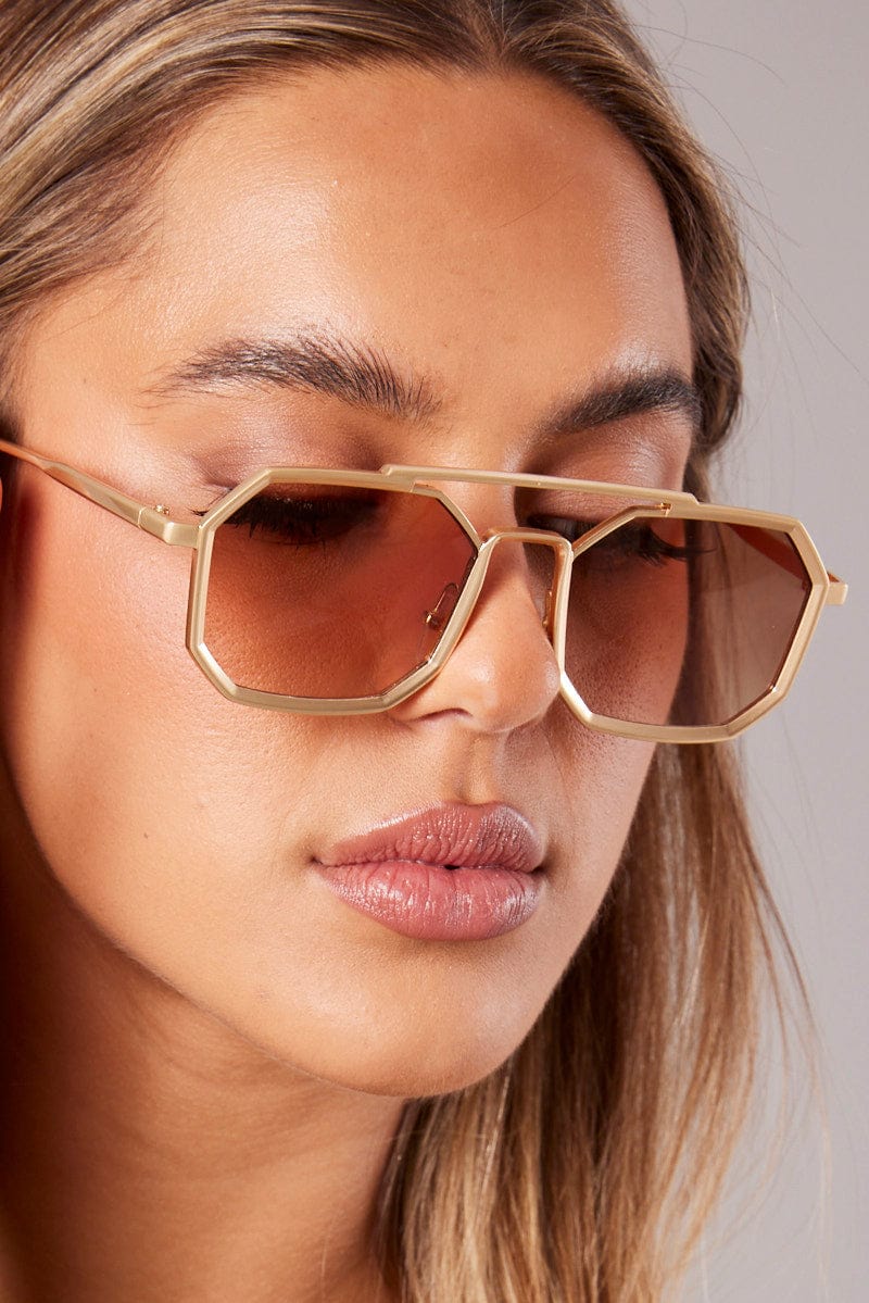 Brown Fashion Sunglasses - Image 2