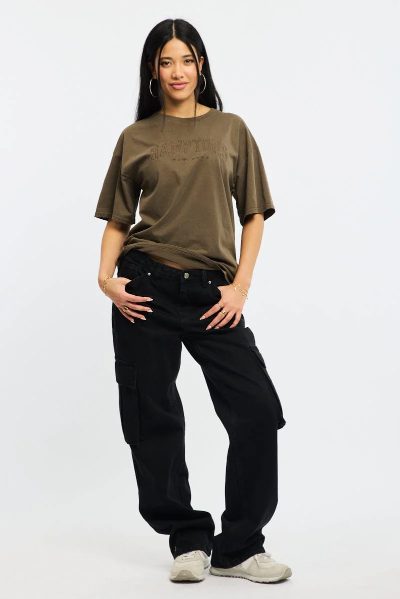 Brown Graphic Tee Short Sleeve - Image 2