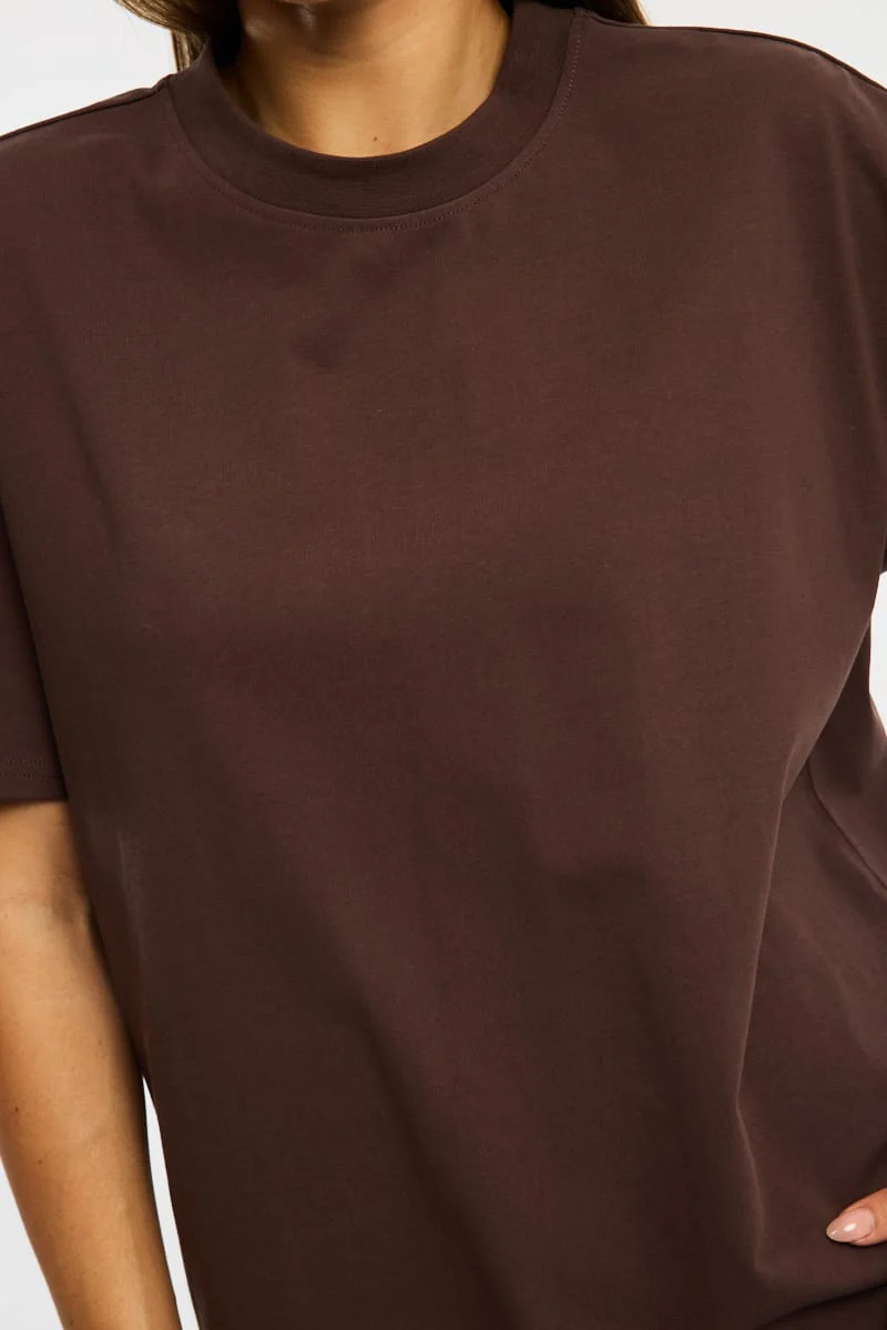 Brown Oversized Short Sleeve T-shirt - Image 6