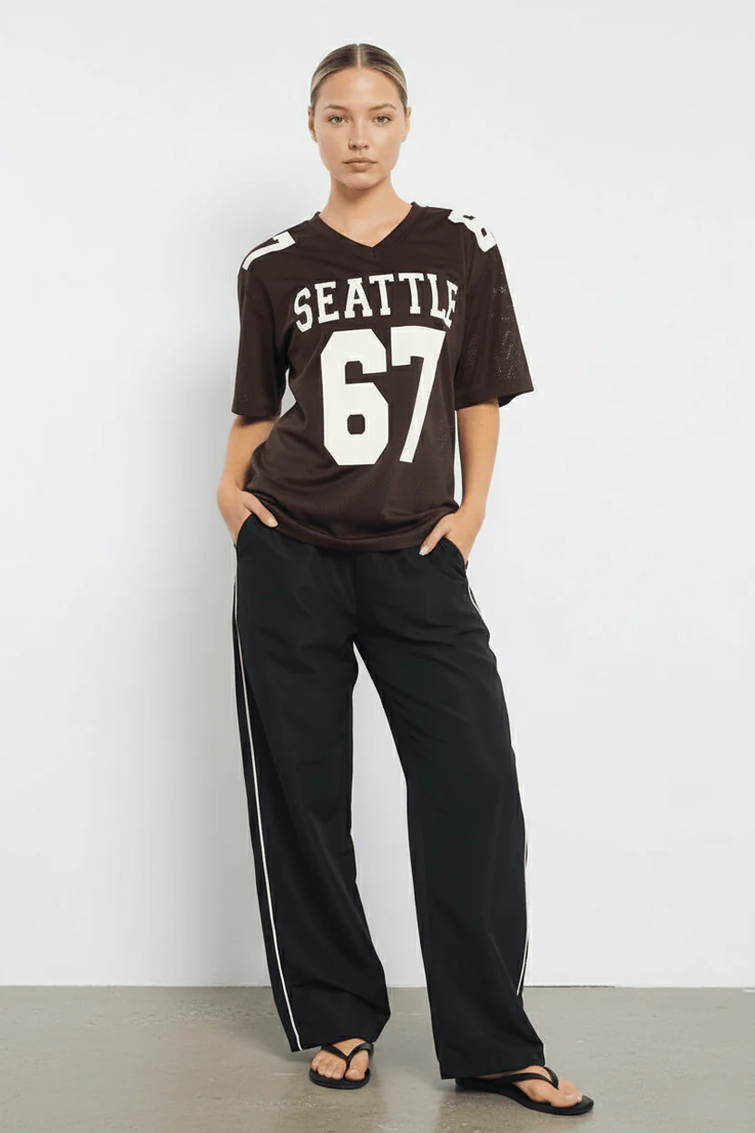 Brown Sports Tee Short Sleeve