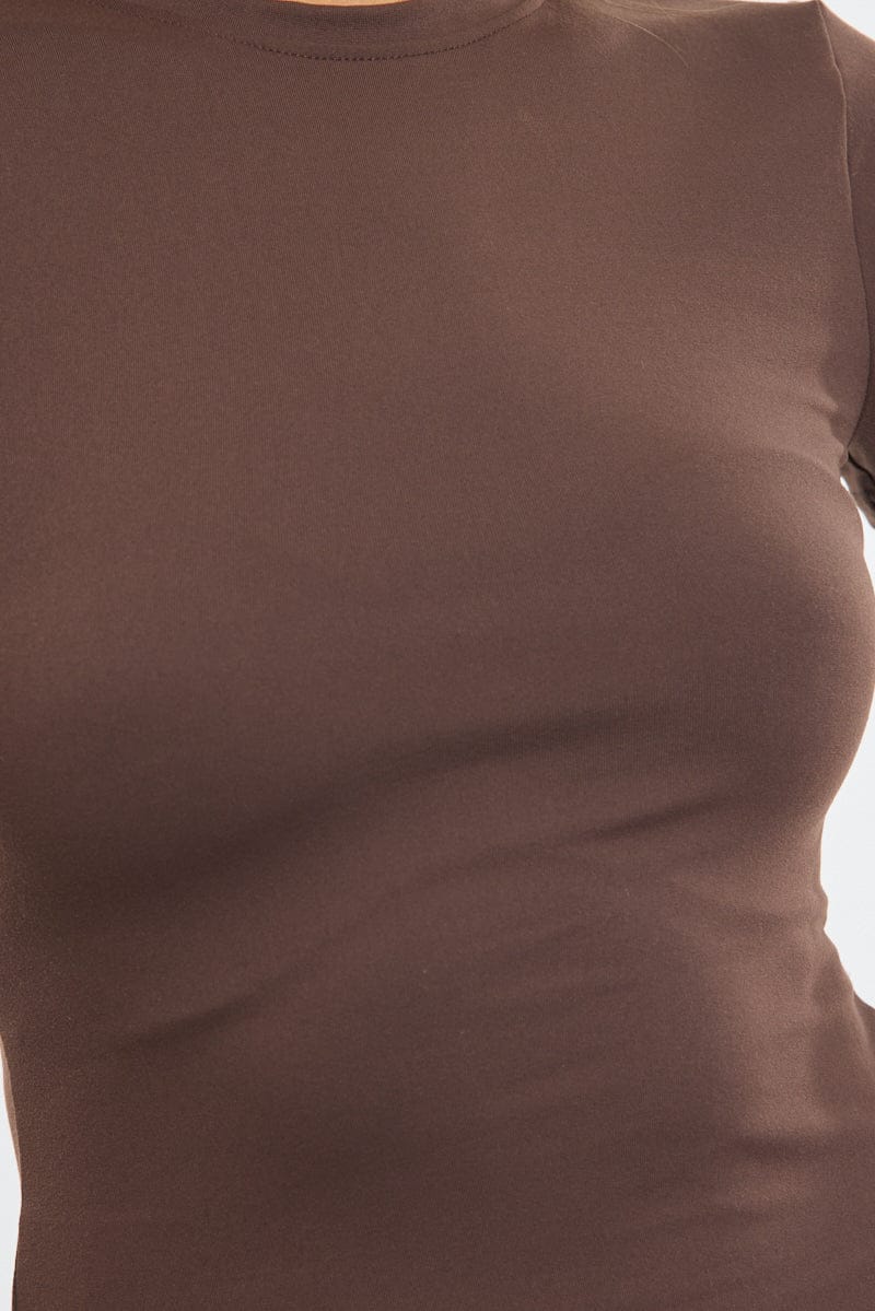 Brown Supersoft Crew Neck Short Sleeve - Image 5