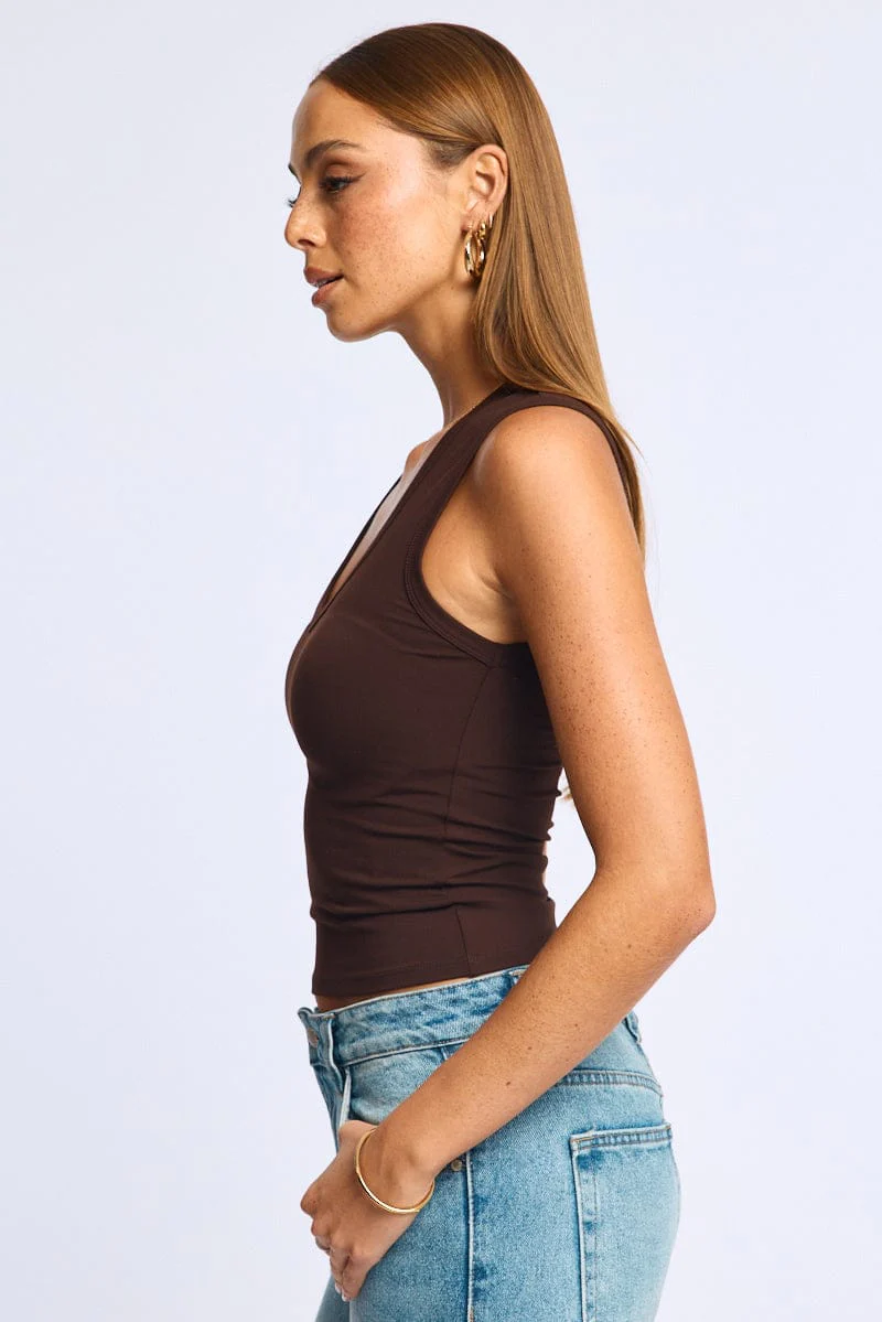 Brown Tank Sleeveless - Image 3