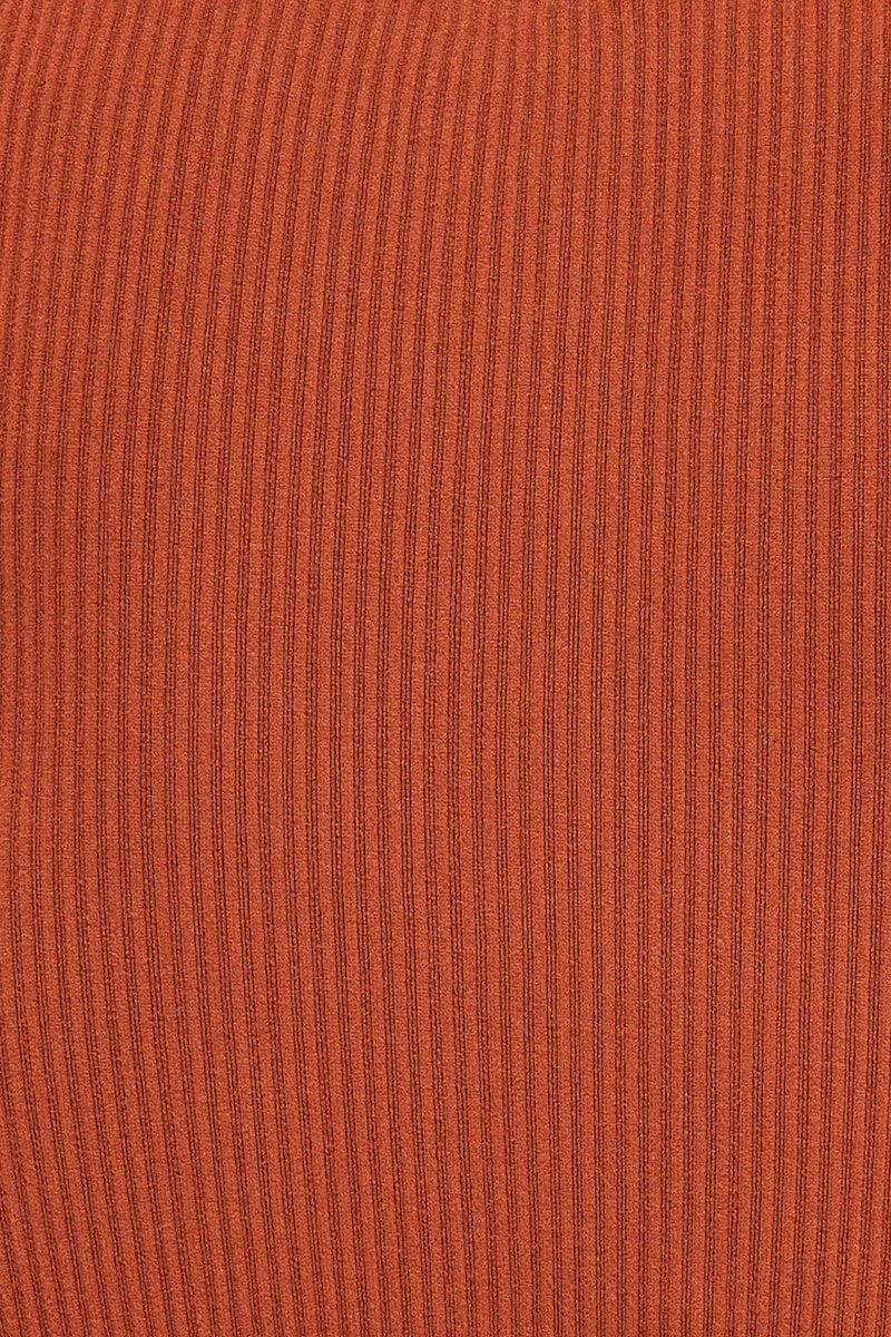 Brown Tank Top Sleeveless Crew Neck - Image 5