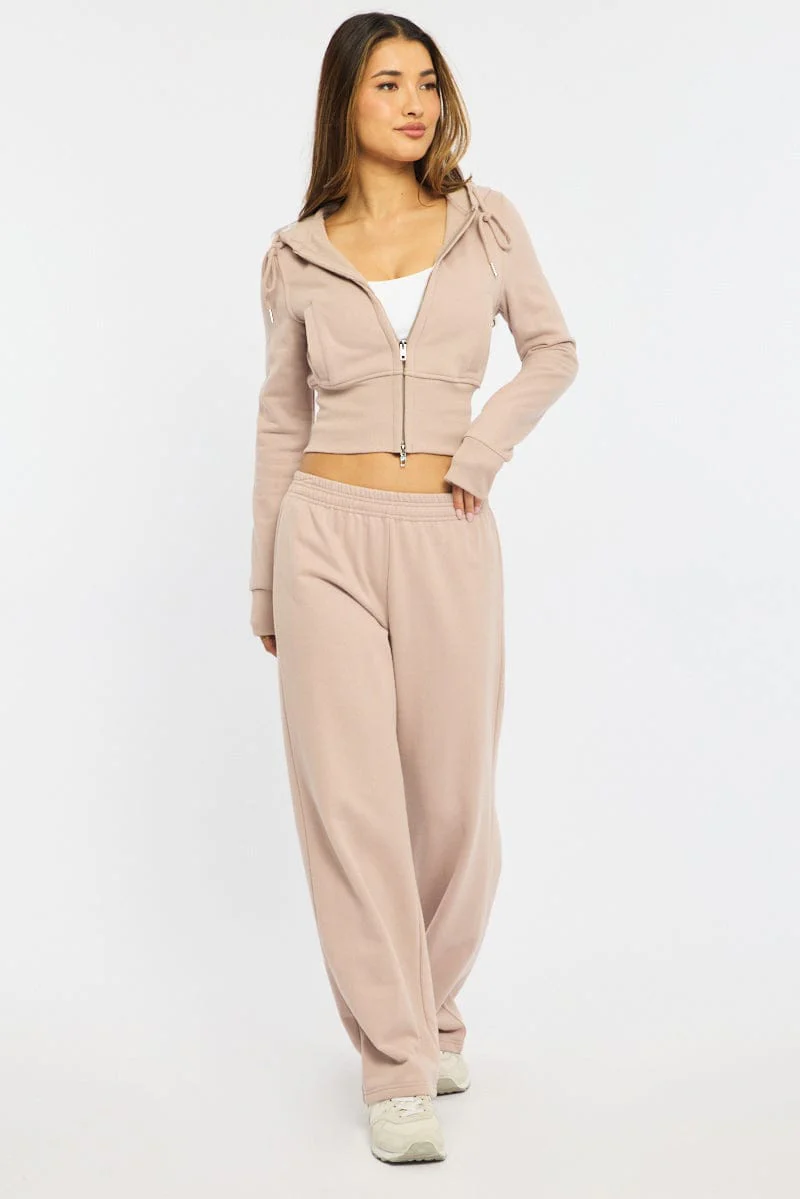 Brown Zip Through Hoodie - Image 2