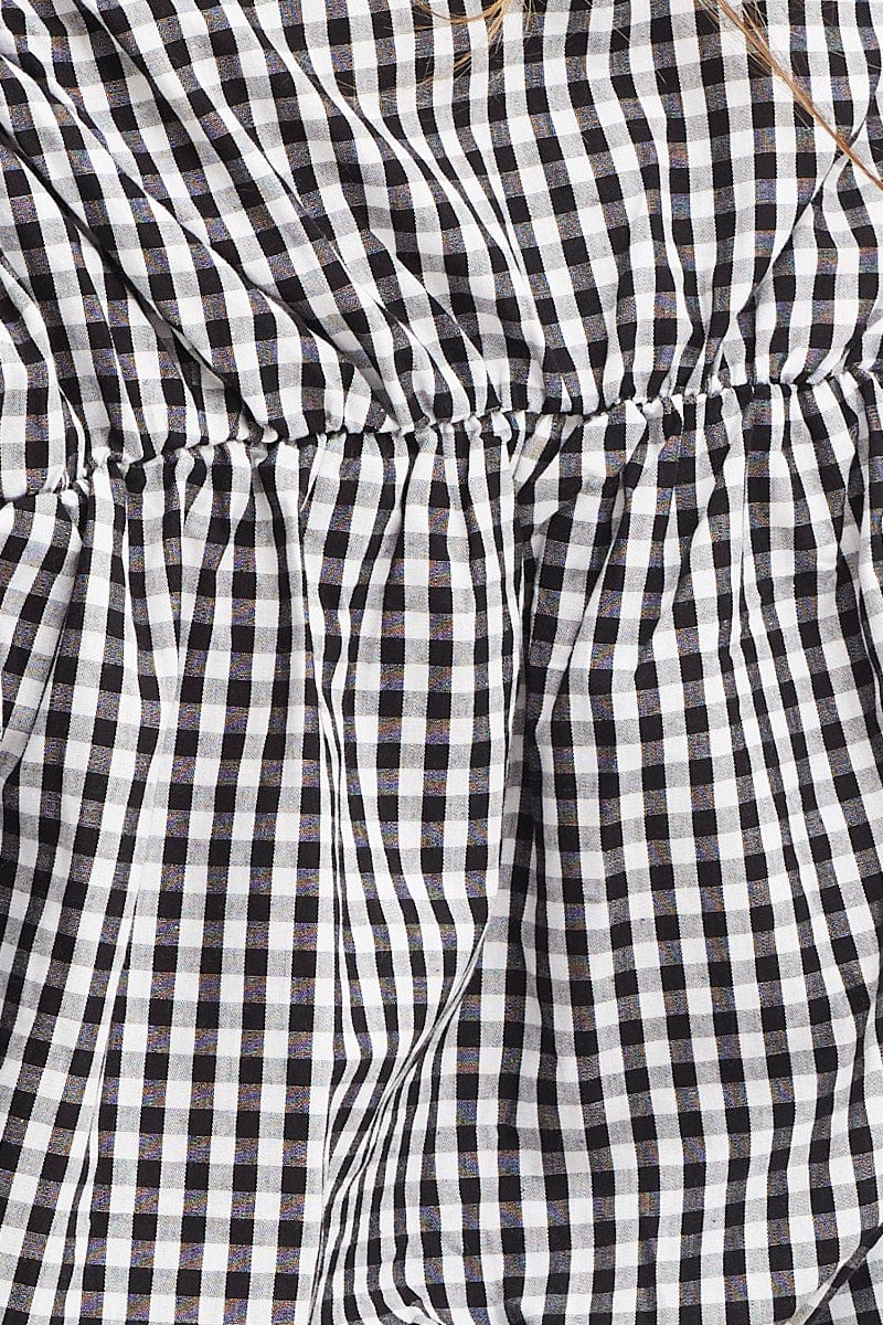 Check Crop Top Long Sleeve - Image 6