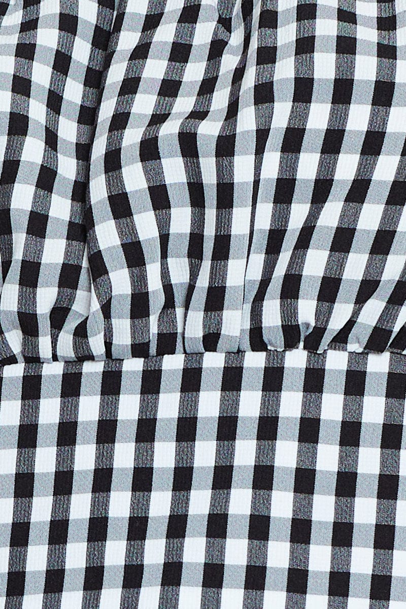 Check Crop Top Short Sleeve - Image 6