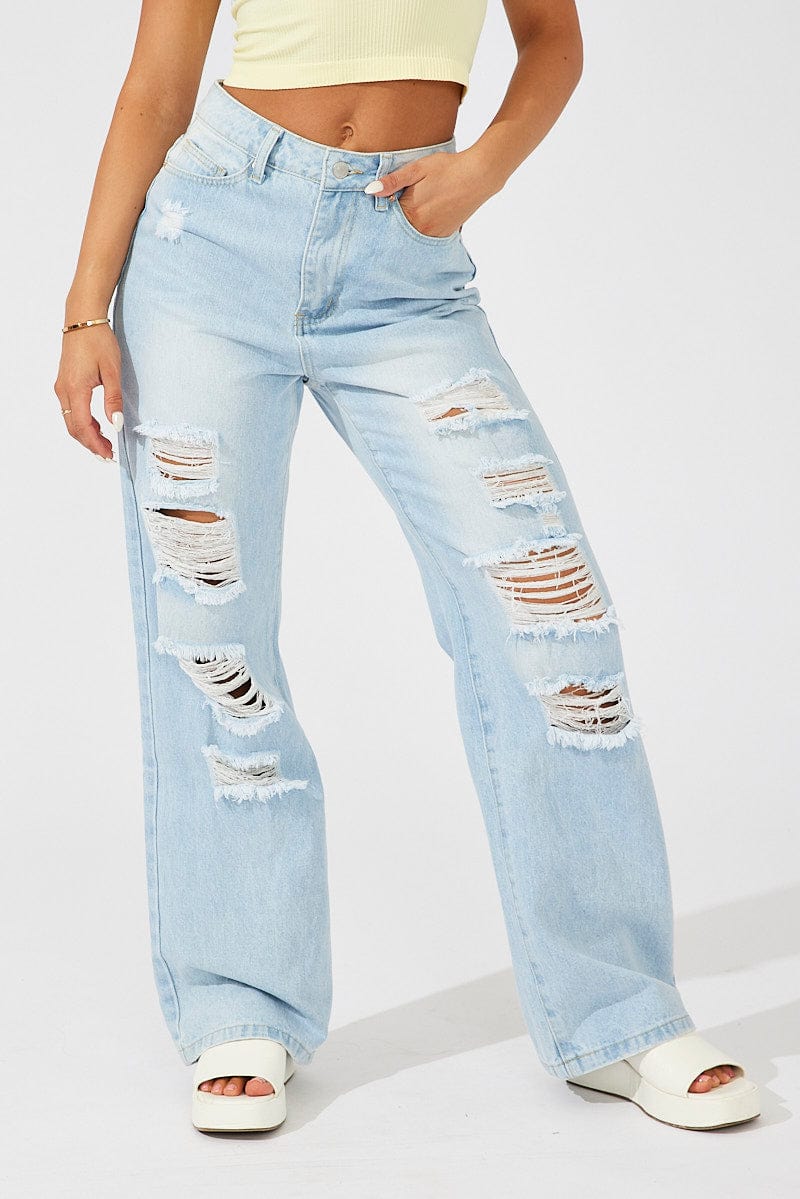 Denim 90's Wide Leg Jeans - Image 2