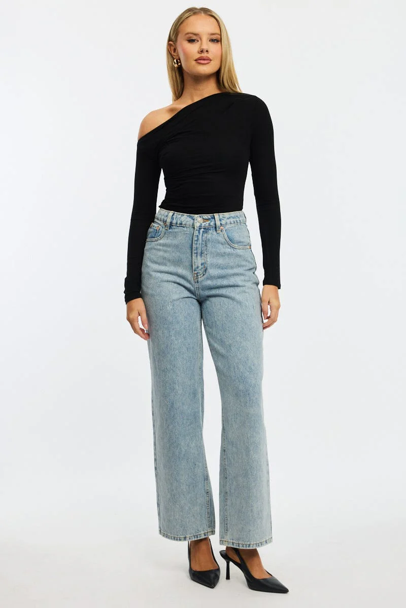 Denim Baggy Jeans Low Rise