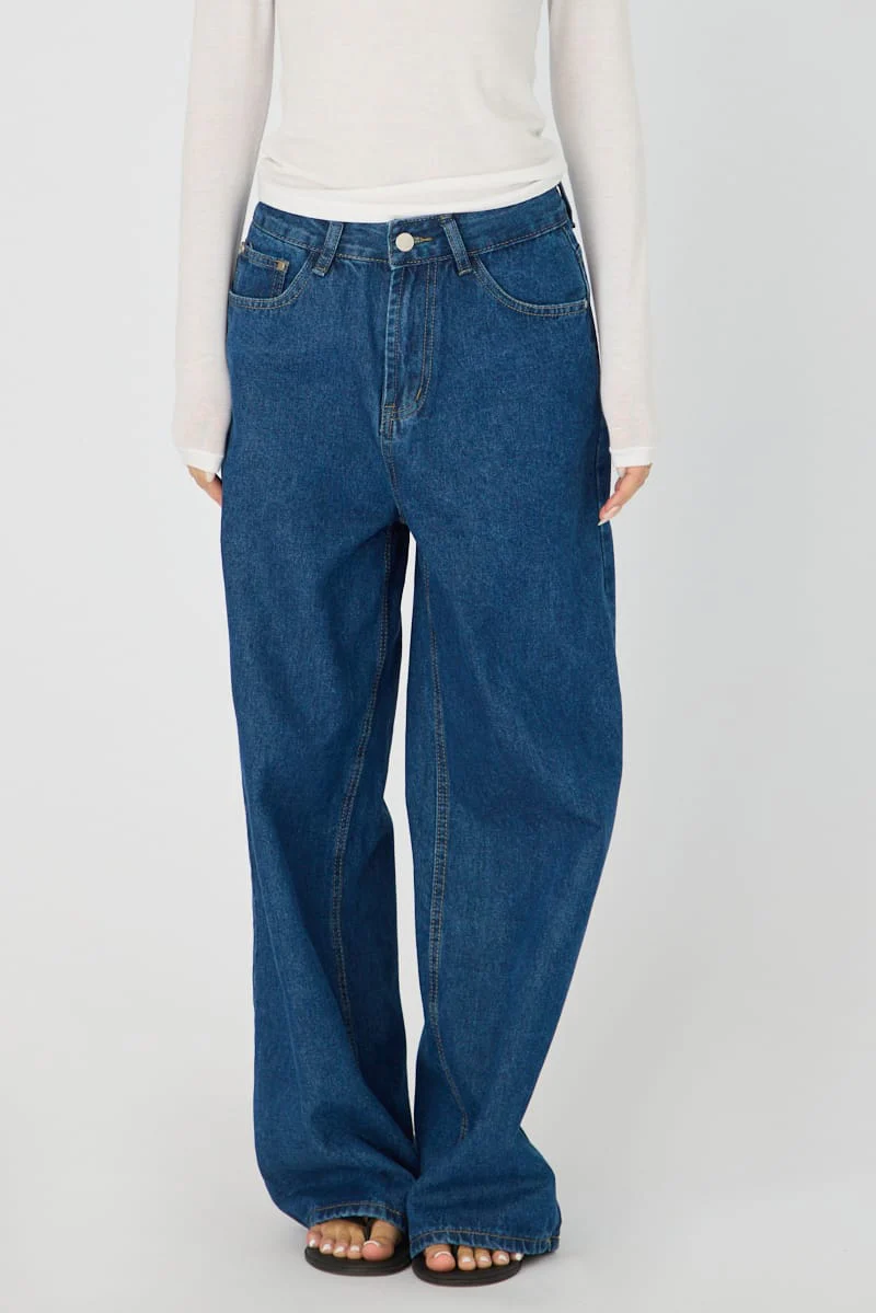 Denim Baggy Jeans Low Rise Wide Leg - Image 2