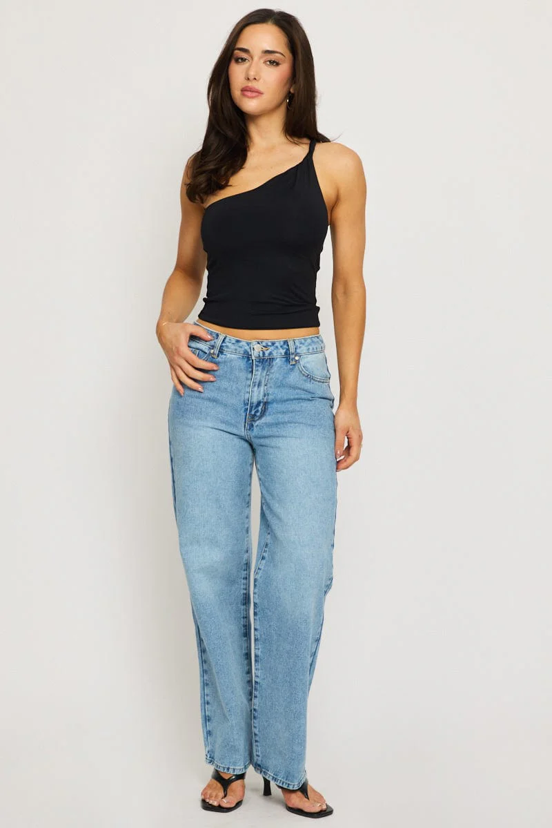 Denim Baggy Jeans Mid Rise - Image 3