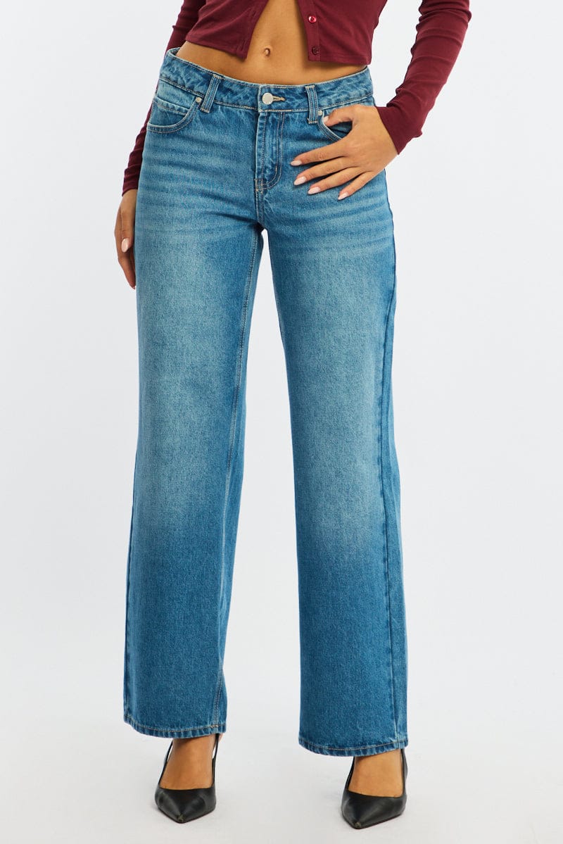 Denim Baggy Jeans Mid Rise - Image 2