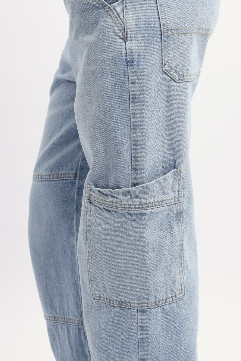 Denim Cargo Denim Jeans Mid Rise - Image 6