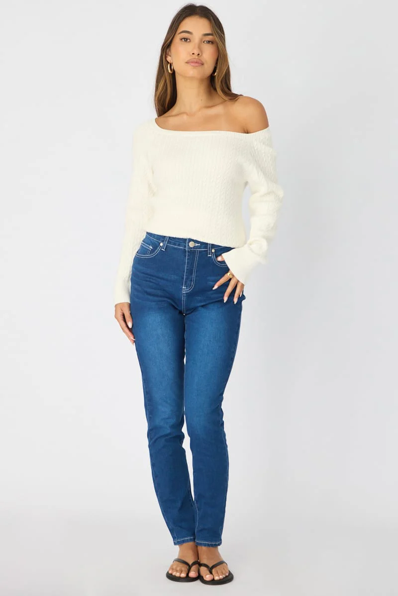 Denim Skinny Jeans High Rise - Image 4