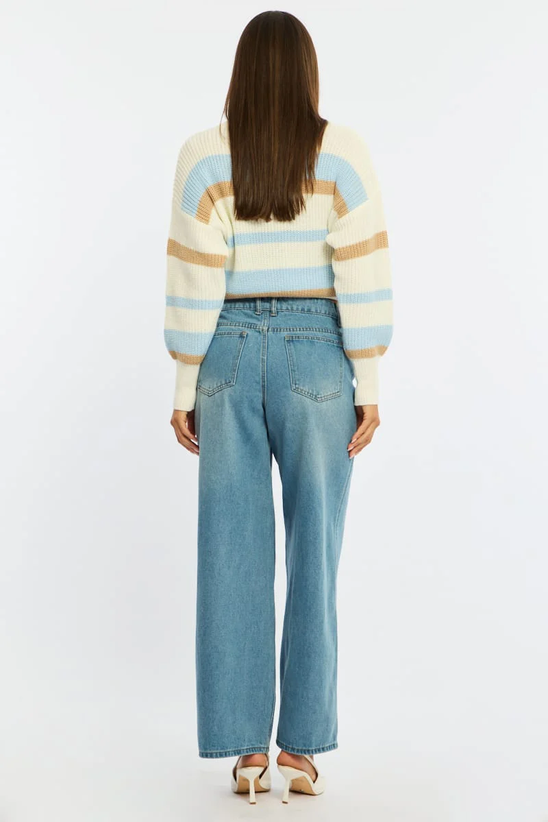 Denim Wide Leg Jean Mid Rise - Image 6