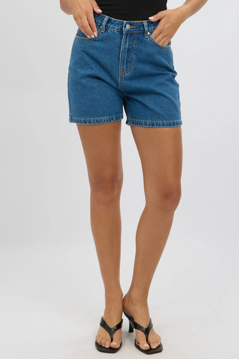 Denim Jorts High Rise - Image 3