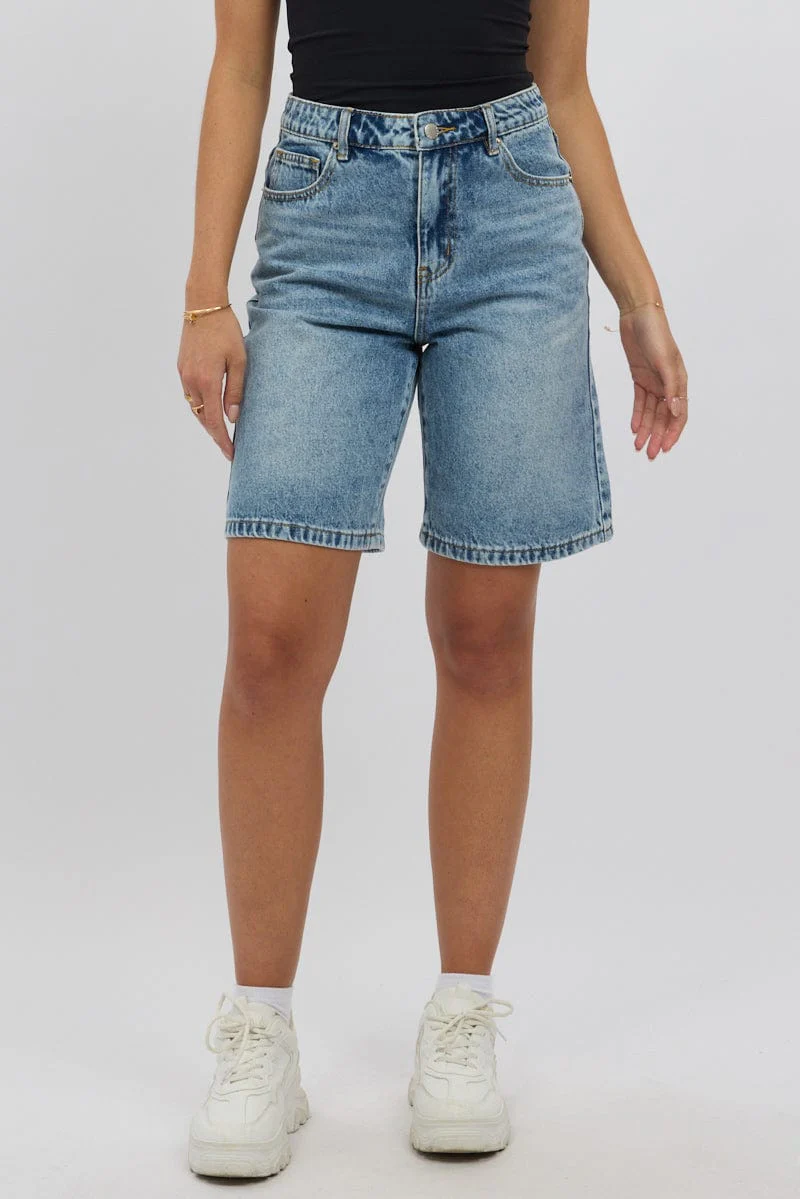Denim Jorts Mid Rise - Image 3