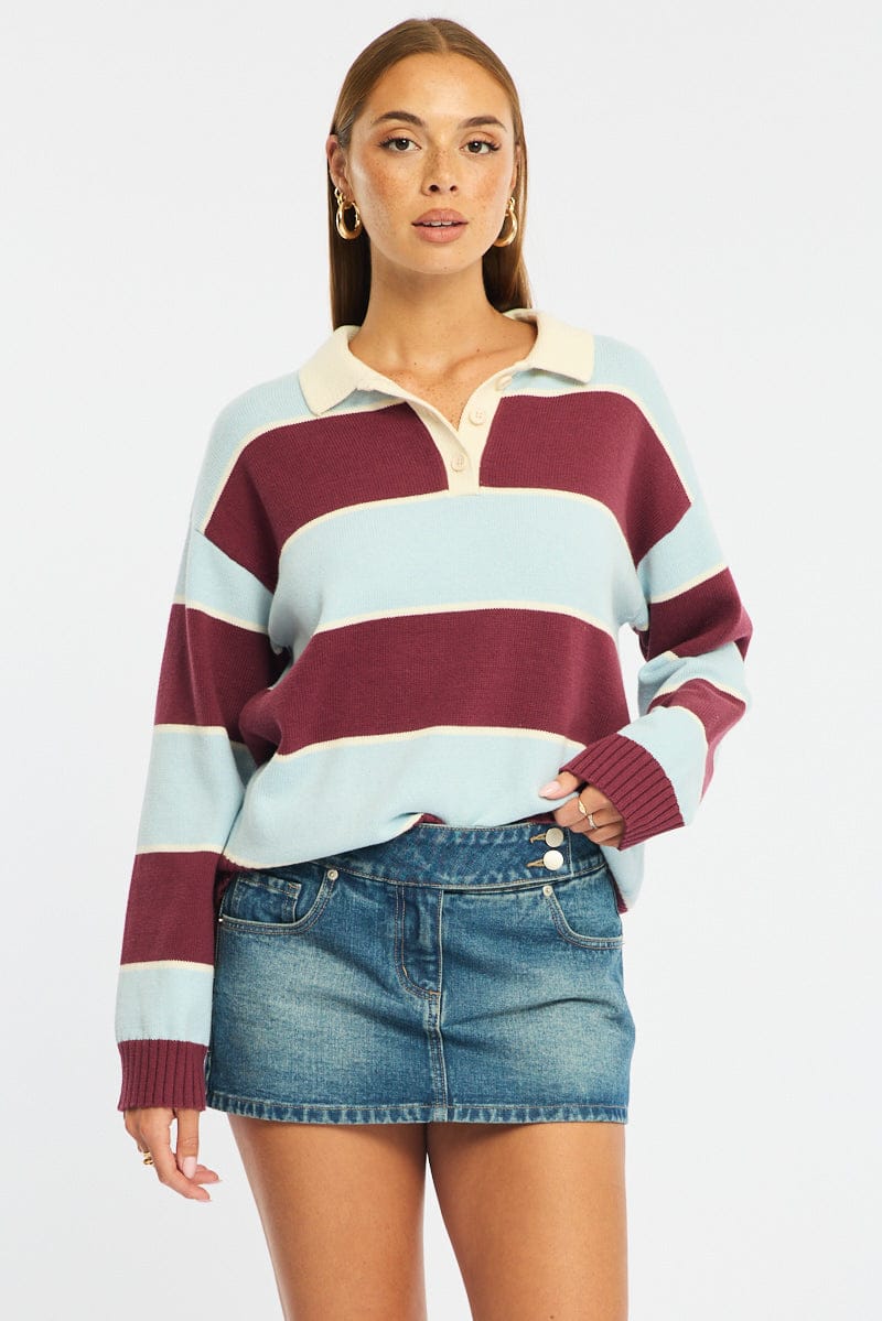 Denim Micro Mini Skort Low Rise Shorts Lined - Image 3