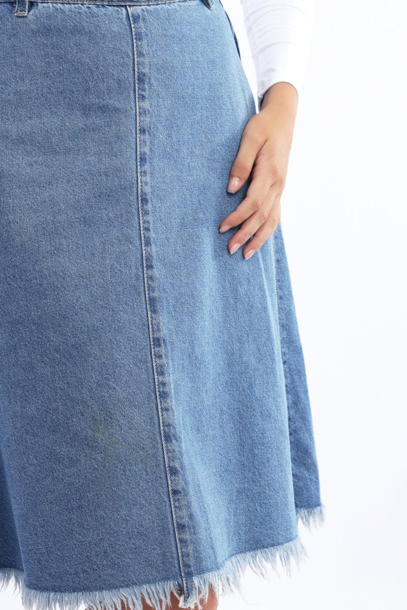 Denim Midi Skirt - Image 5