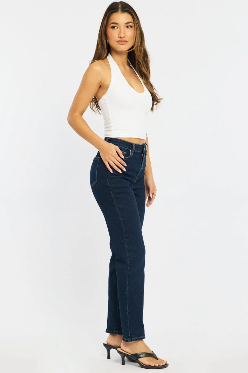 Denim Mom Jeans High Rise - Image 4