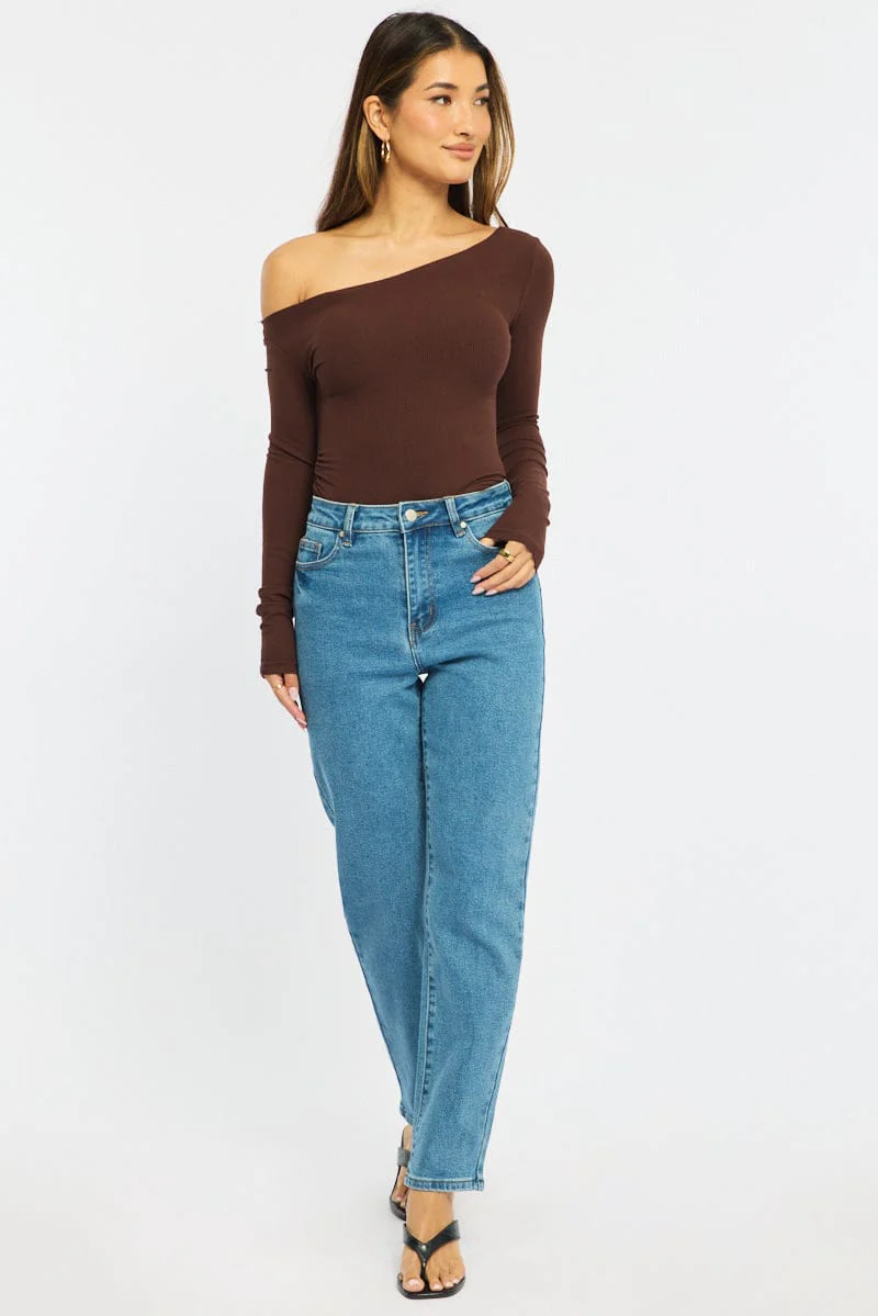 Denim Mom Jeans High Rise - Image 3