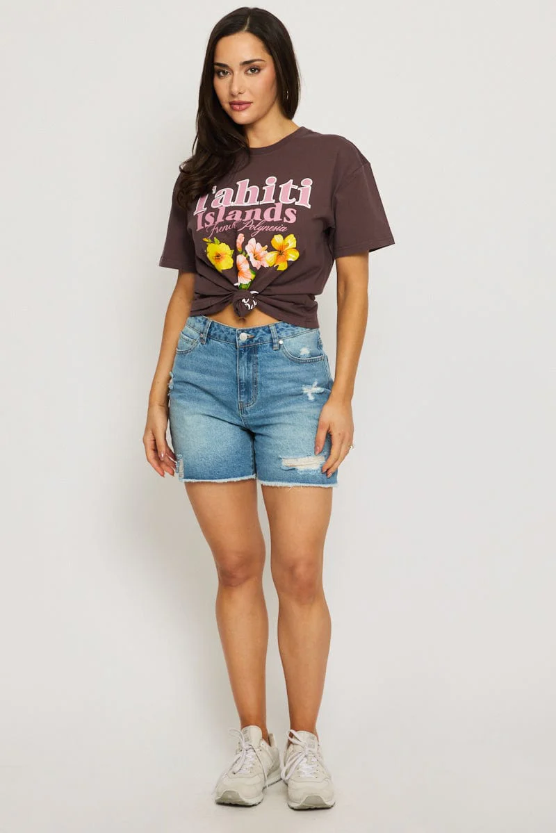 Denim Relaxed Short Mid Rise - Image 3