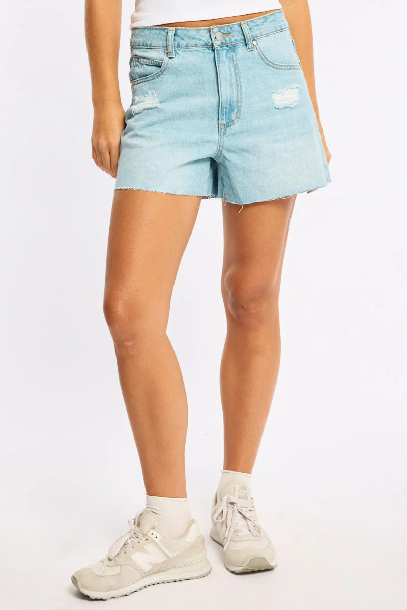 Denim Relaxed Shorts Mid Rise - Image 2