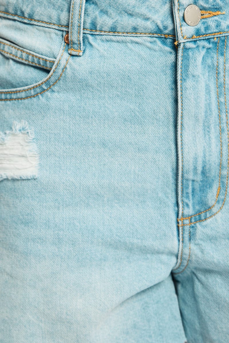 Denim Relaxed Shorts Mid Rise - Image 5