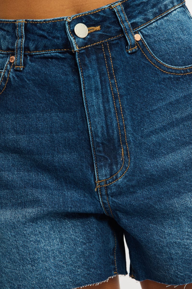 Denim Relaxed Shorts Mid Rise - Image 5