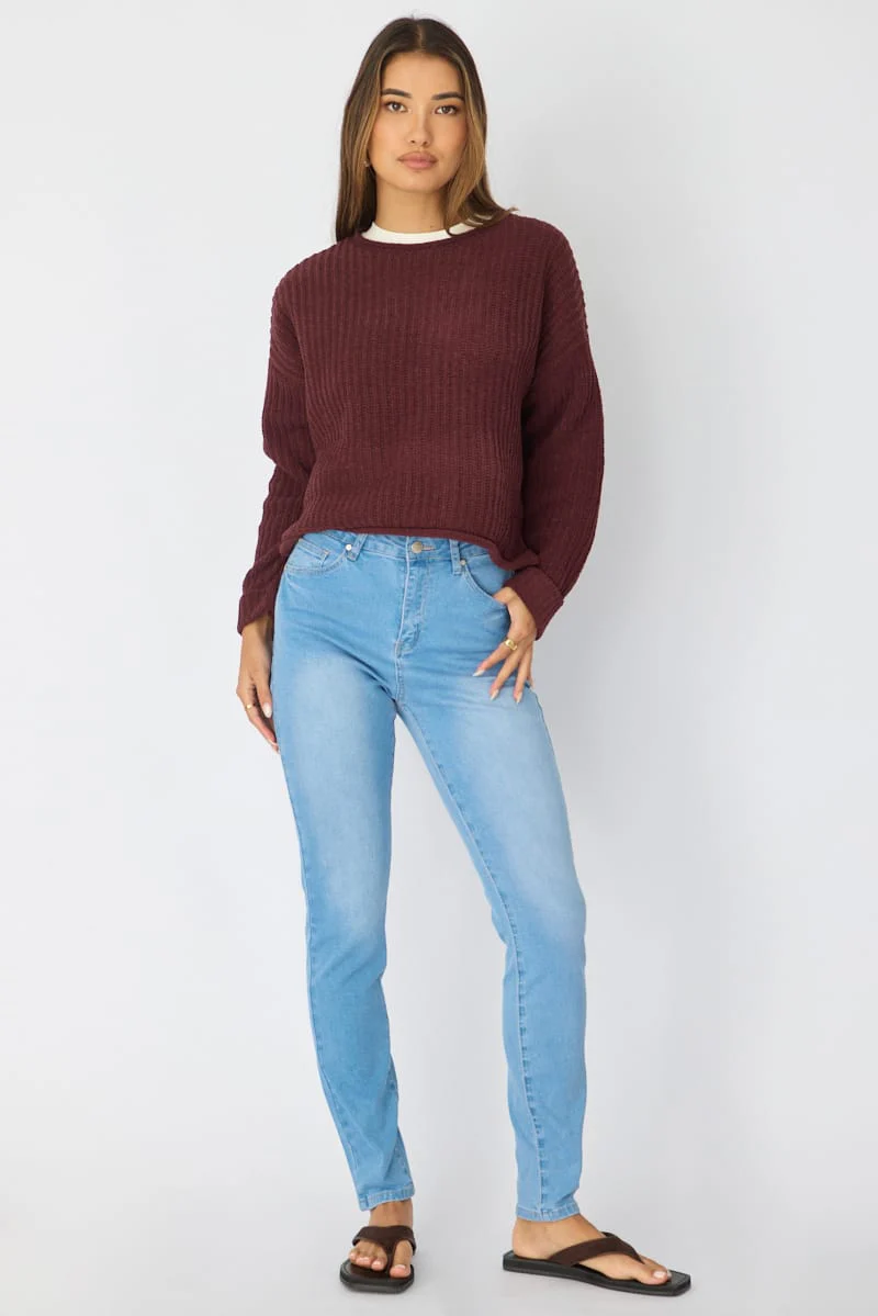 Denim Skinny Jeans High Rise - Image 3