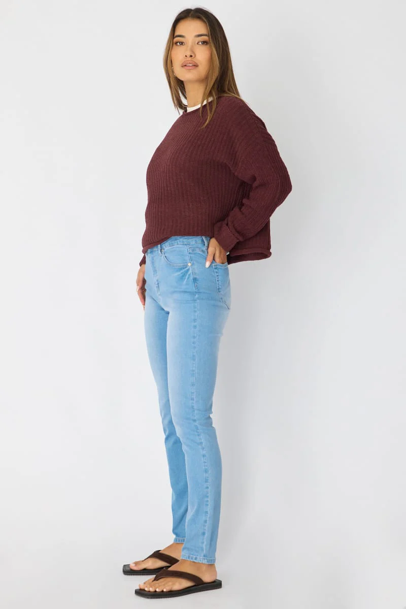 Denim Skinny Jeans High Rise - Image 4
