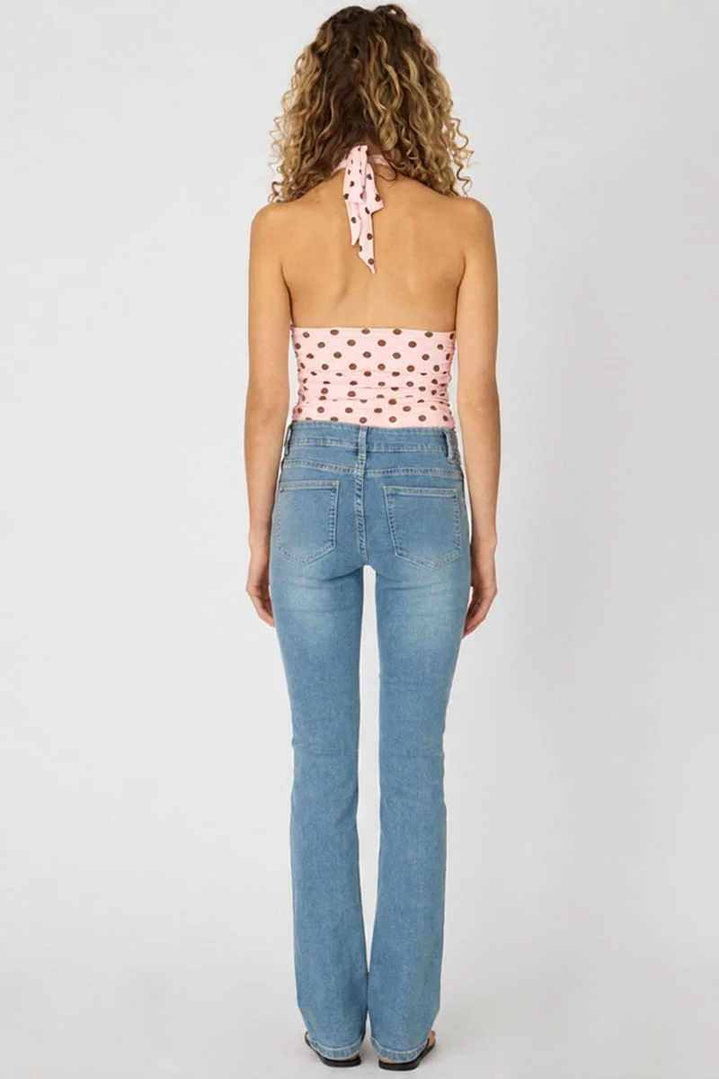 Denim Skinny Jeans Low Rise Cropped Length - Image 5