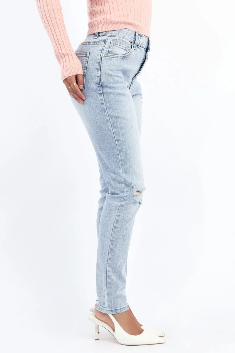 Denim Skinny Jeans Mid Rise - Image 3